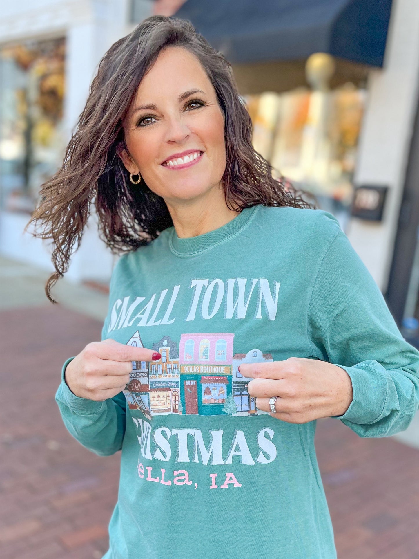 Small Town Christmas Long Sleeve Top