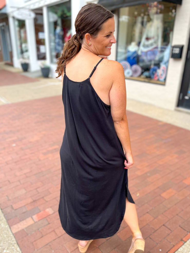 Black Knit Tank Dress