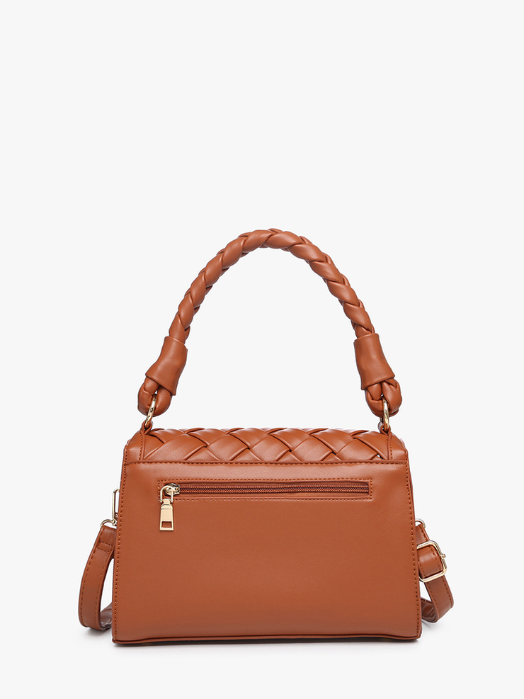 Dusty Blue Braided Woven Handbag