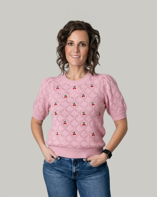 embroidered-cherry-short-sleeve-sweater