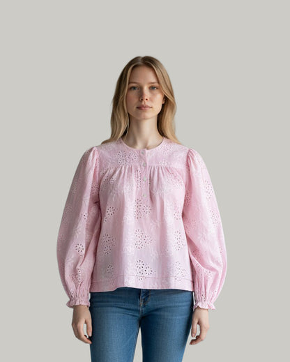 eyelet-embroidered-long-sleeve-button-down