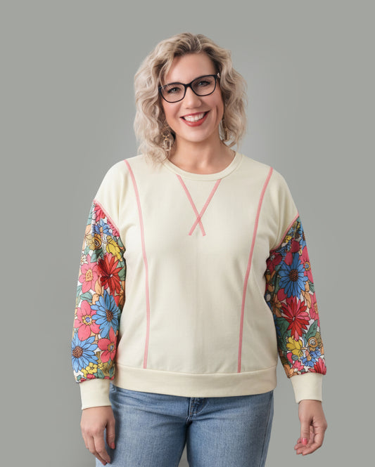 70s-floral-contrast-top-sweatshirt