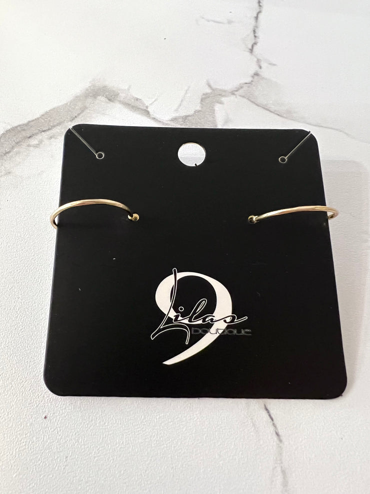 Matte Medium Hoop Earrings