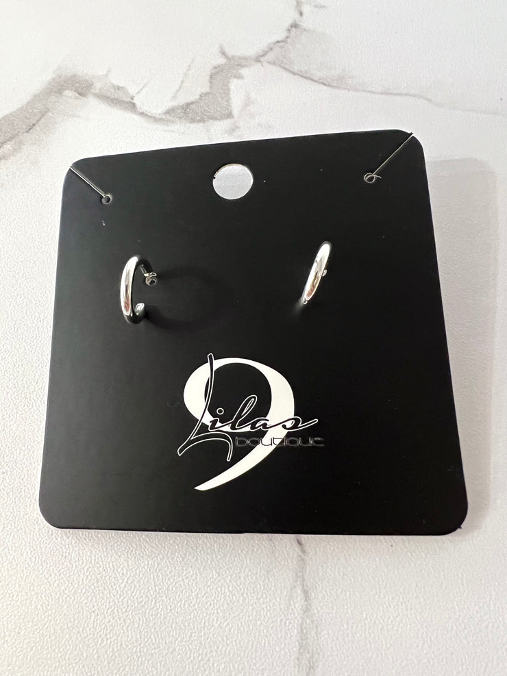 Small Tube Hoop Earrings