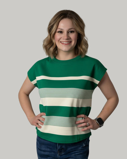 green-stripe-mixed-print-crew-neck