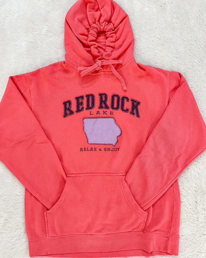 Salmon Iowa Applique Red Rock Hoodie