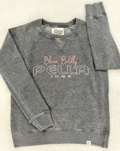 Bloom Boldly Pella Sweatshirt- Charcoal