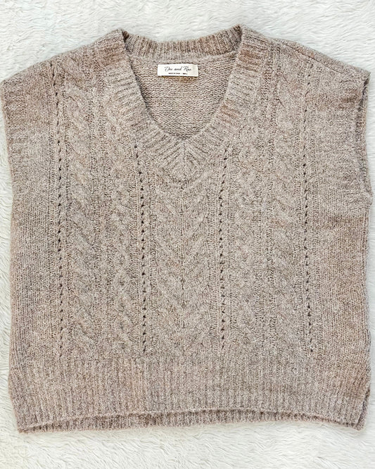 Heathered Brown Sweater Vest