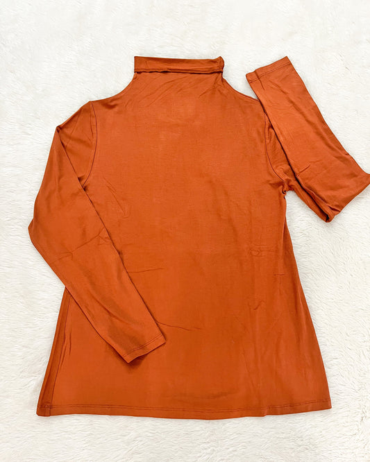 Bamboo Mock Neck Long Sleeve