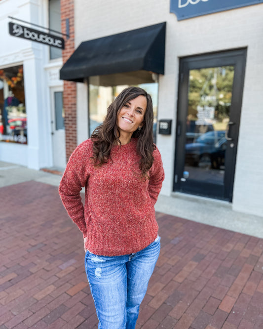Rust Marl Knit Sweater