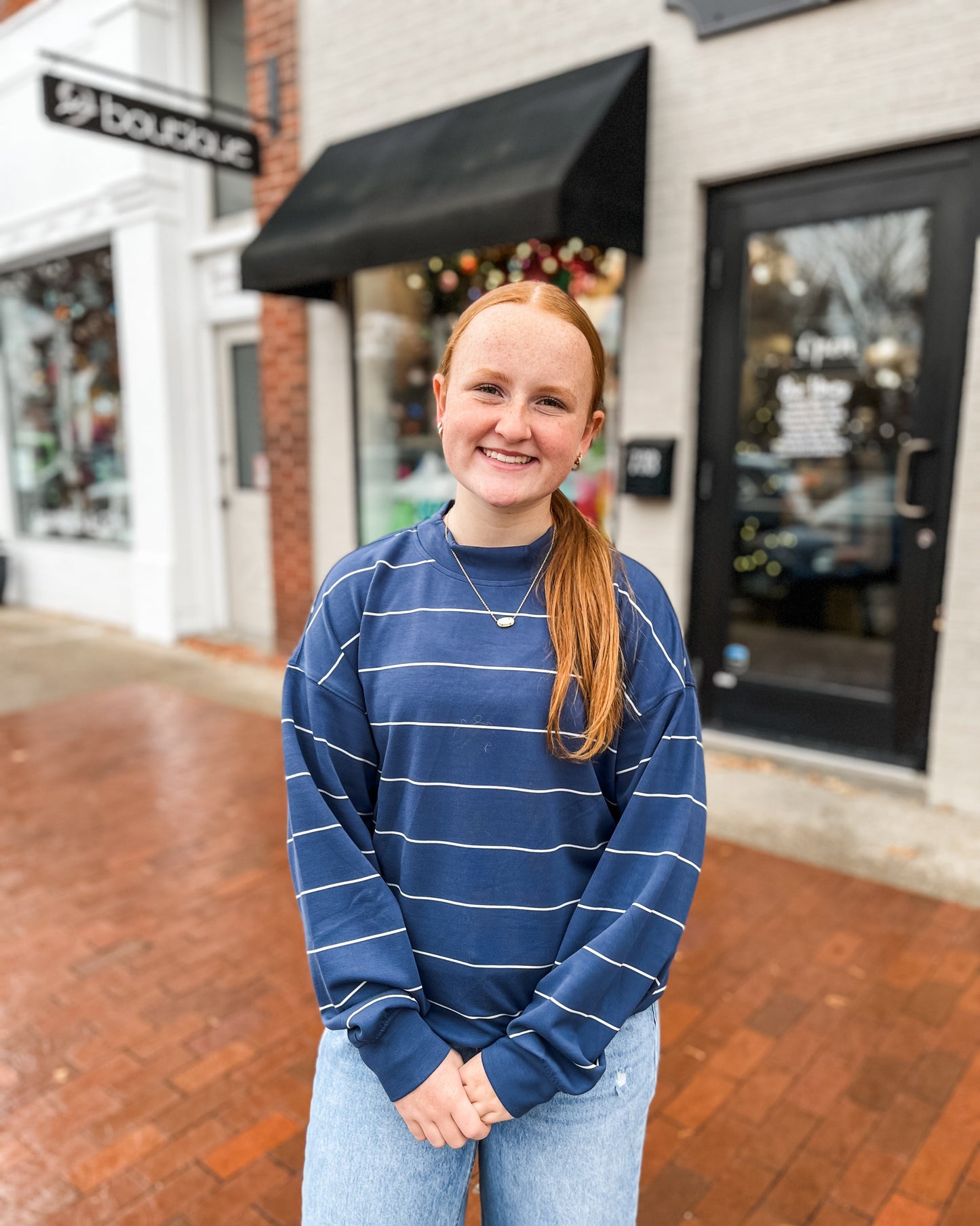 Modal Striped Long Sleeve Top