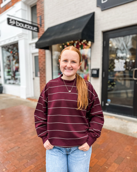 Modal Striped Long Sleeve Top