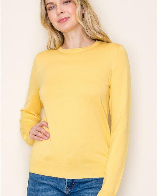 Basic Long Sleeve Crew Neck Pullover Sweater