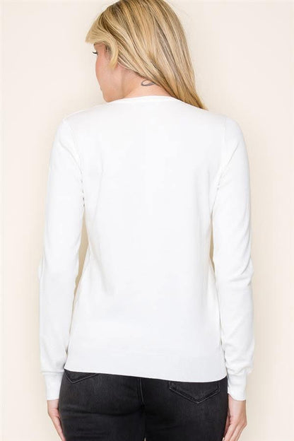 Basic Long Sleeve Crew Neck Pullover Sweater