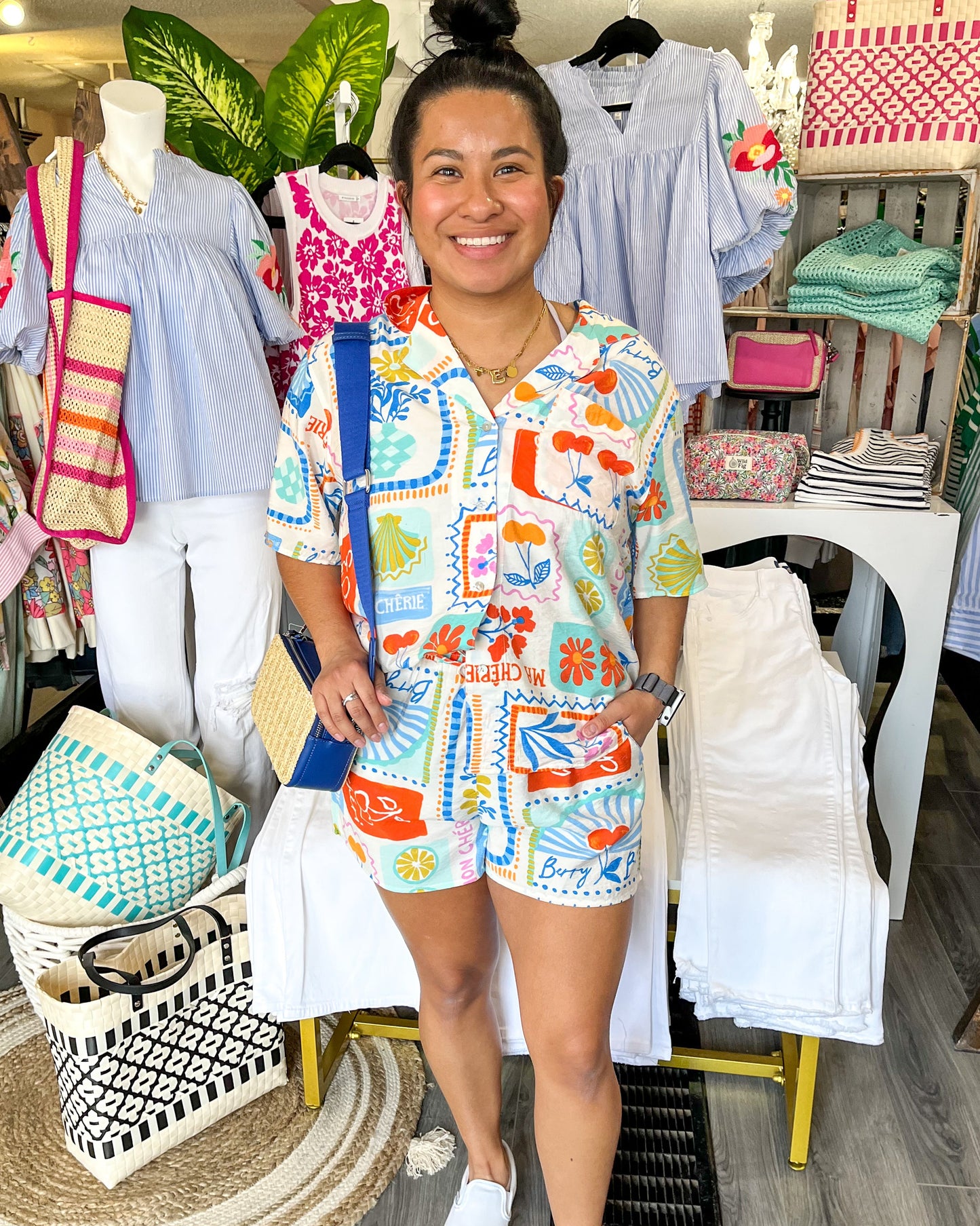 Ma Cherie Pull On Capri Shorts