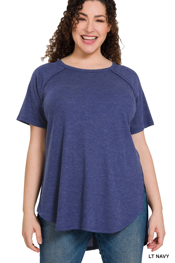 Outside Seam High Low Top