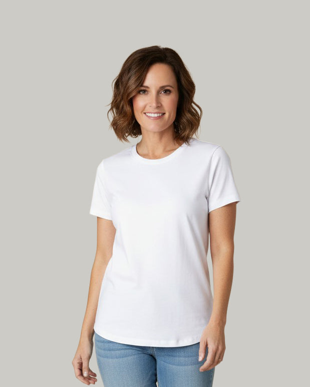 Fitted Short Sleeve Basic T-Shirt