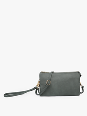 Slate Tri-Zip Crossbody/Wristlet
