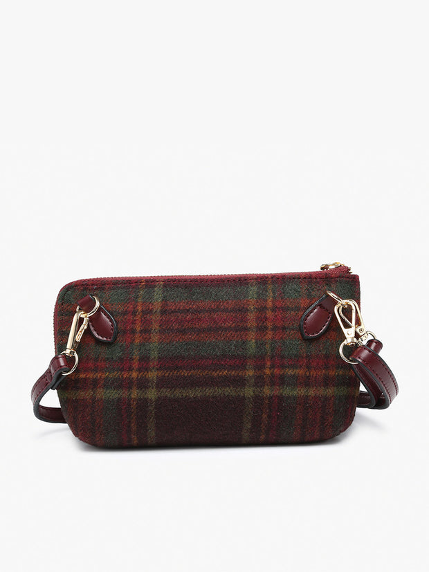 Maroon Plaid Kendall Crossbody