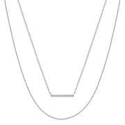 Thin Bar Layered Necklace