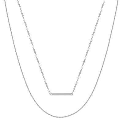 Thin Bar Layered Necklace