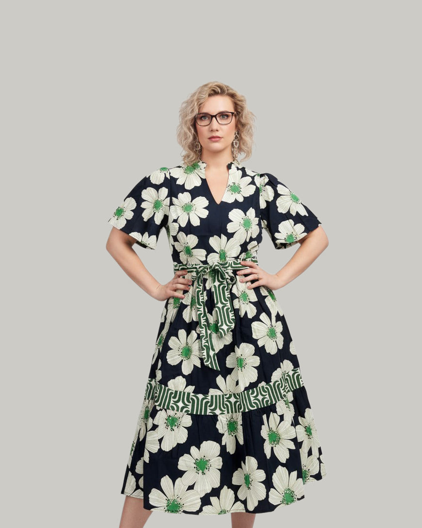 navy-floral-stripes-midi-dress