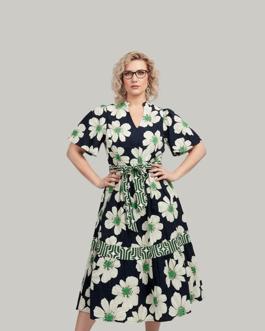 navy-floral-stripes-midi-dress