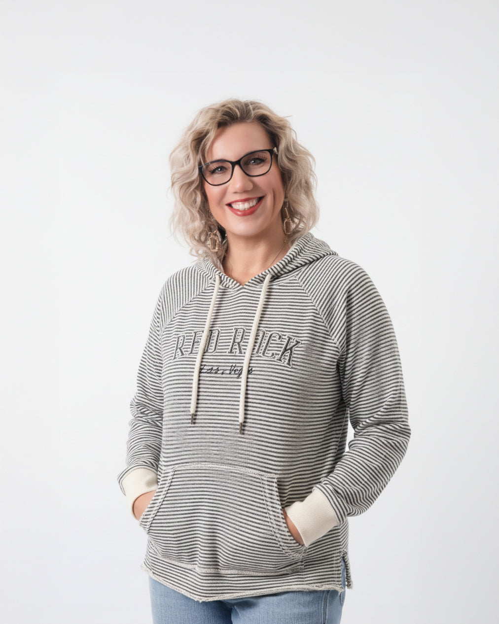 Striped Terry Red Rock Hoodie S-2X