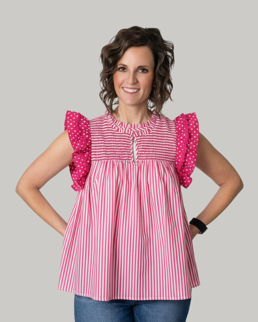 rose-stripe-ruffle-short-sleeve