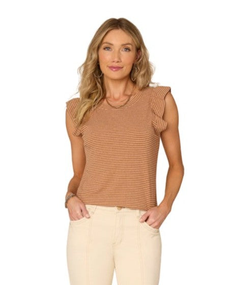 Rose Gold Chocolate Stripe Tank