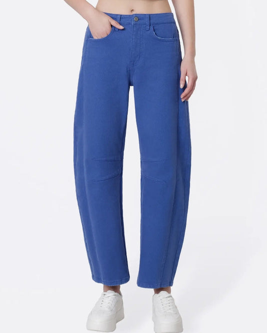 High Rise Barrel "Beaucoup Blue" Jeans