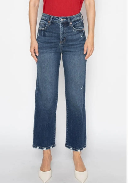 Artemis - Tummy Control High Rise Ankle Straight Jeans