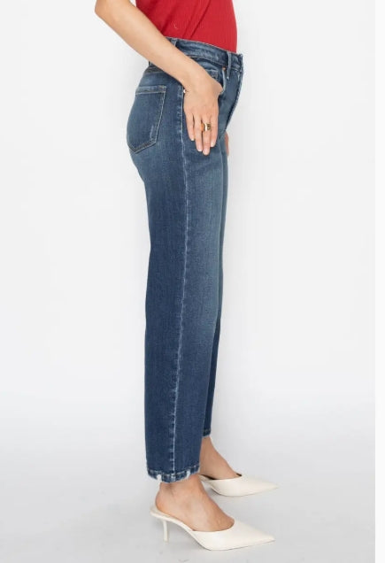 Artemis - Tummy Control High Rise Ankle Straight Jeans
