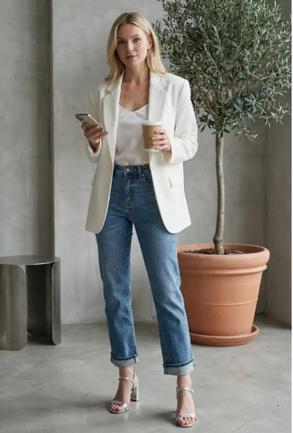 Artemis - High Rise Slim Straight Jeans