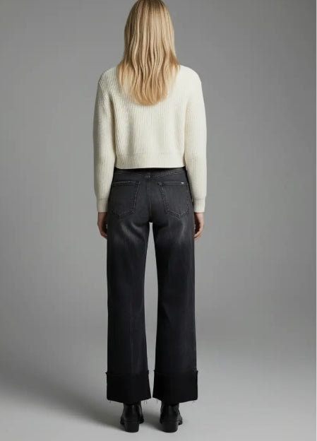 Artemis - Transform Tummy Control Black Cuff Jean