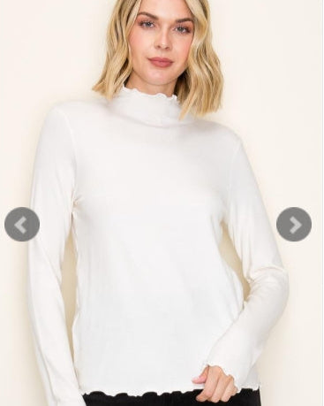 Lettuce Edge Turtleneck Pullover