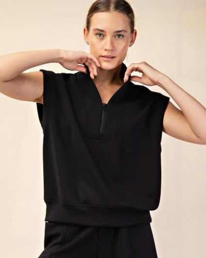Sleeveless Modal V-Neck Top