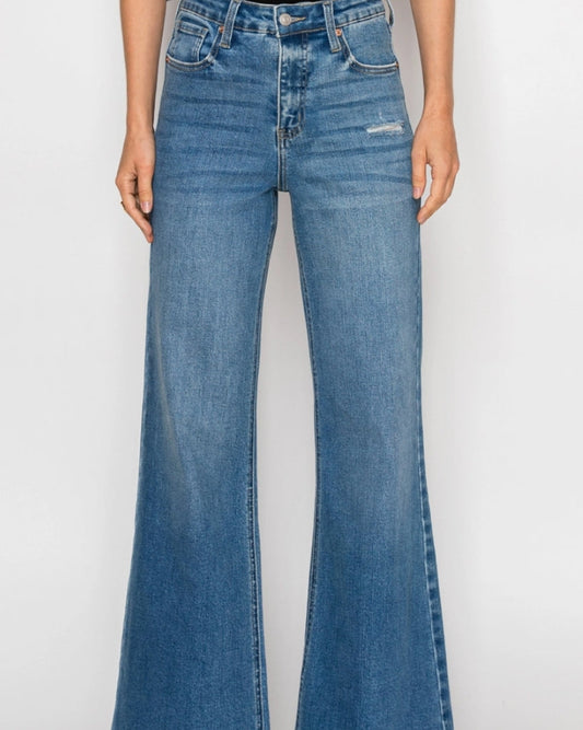 Artemis -Tummy Control High Rise Slim Palazzo Jeans "Signature"