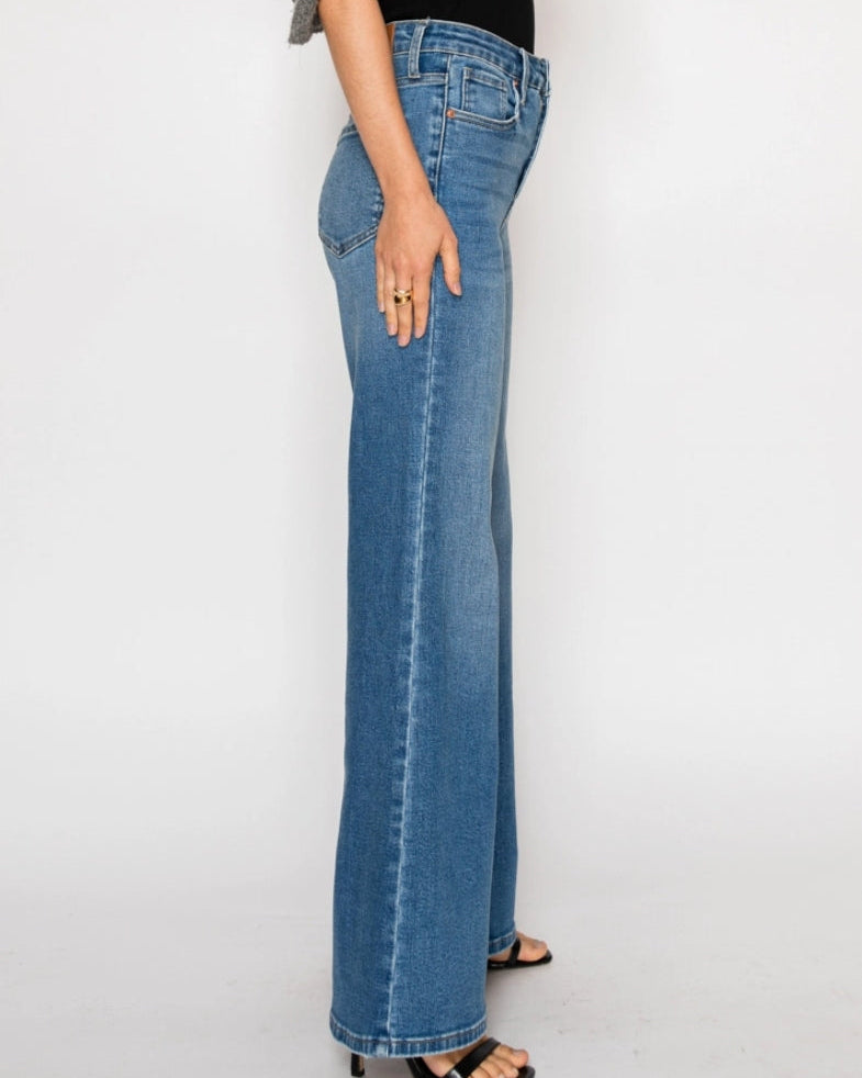 Artemis -Tummy Control High Rise Slim Palazzo Jeans "Signature"
