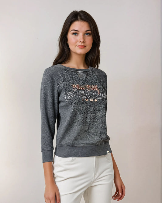 Bloom Boldly Pella Sweatshirt- Charcoal
