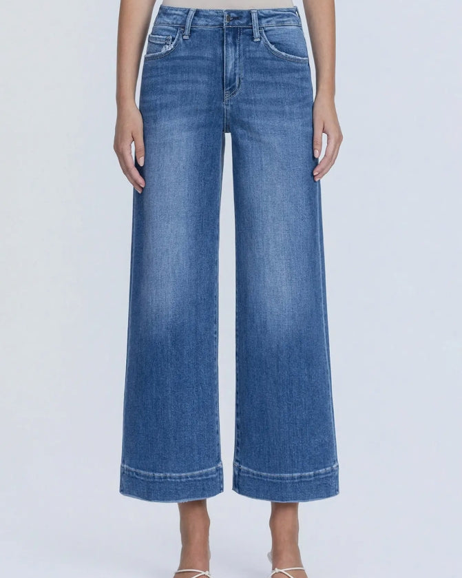 Flying Monkey - High Rise Crop Wide Leg  "Let it Rain"