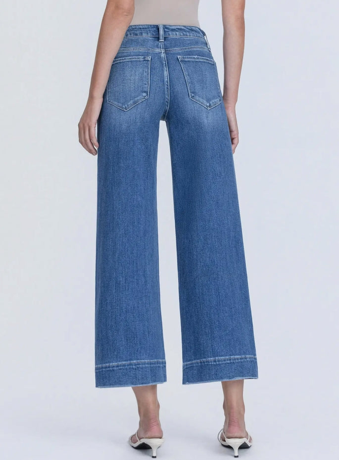 Flying Monkey - High Rise Crop Wide Leg  "Let it Rain"