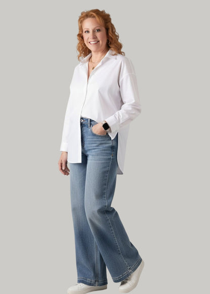 Flying Monkey - "Elbe River" High Rise Wide Leg