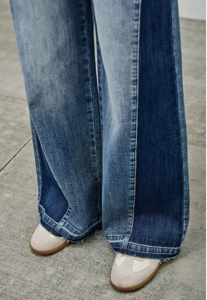 High Rise Wide Leg with Released Hem