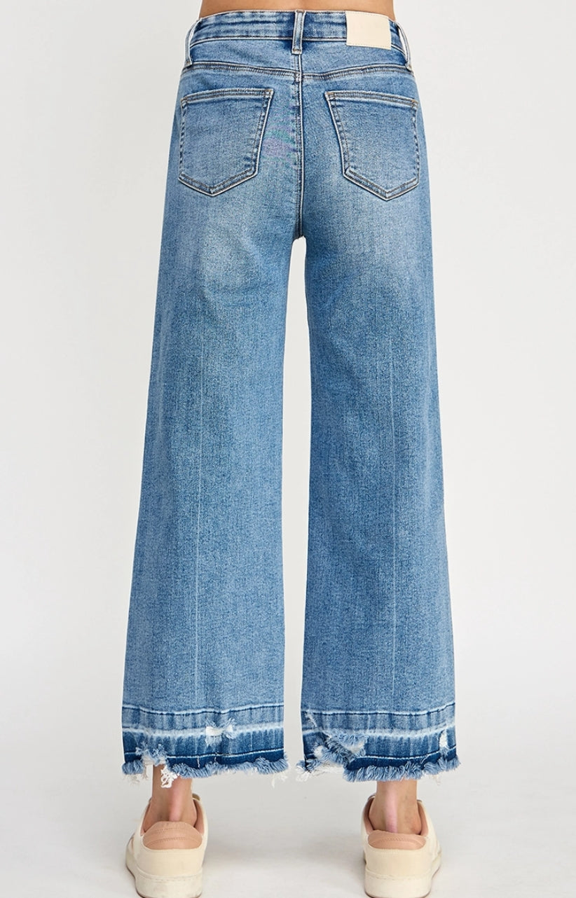 High Rise Crop Wide w/ Released Hem