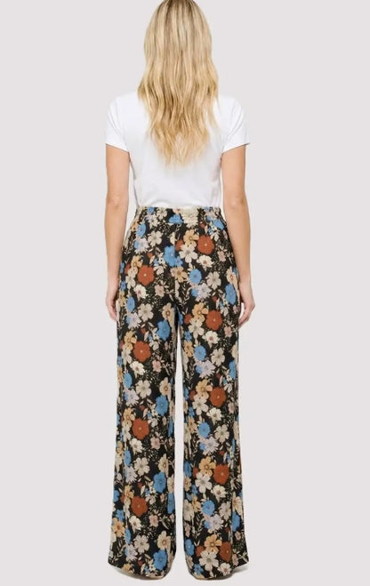 Floral Wide Leg Pants
