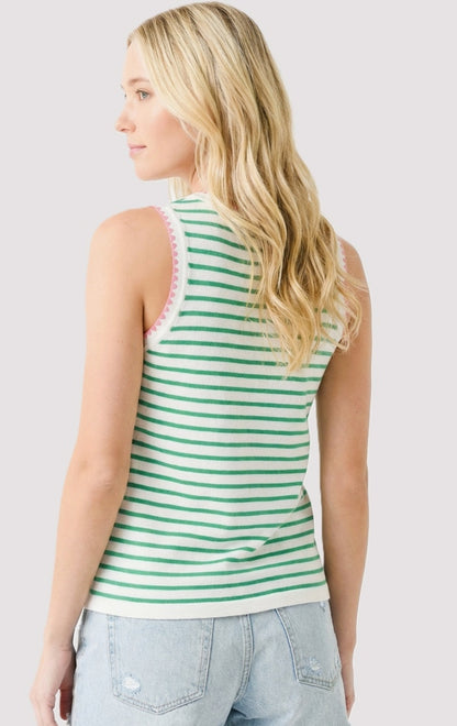 Color Stitched Stripe Tank Sweater