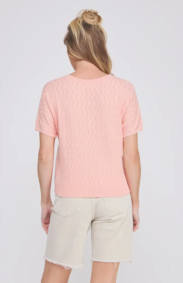 Melon Soft Fine Gauge Short Dolman Sleeve