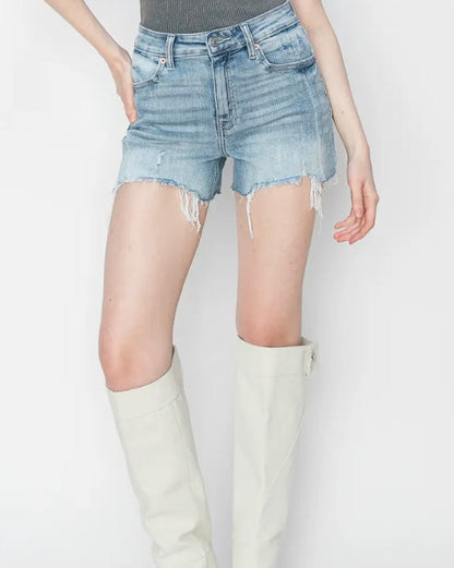 Artemis - High Rise Stretch Denim Shorts
