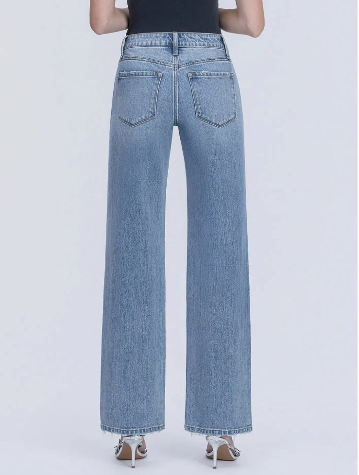 Mid Rise Light Slim Wide Leg "Resplendent Wave"